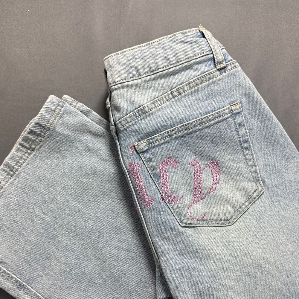 Juicy Couture Light Blue Wide Leg Jeans Flare‎ Denim Size 5/27 Abbod Style